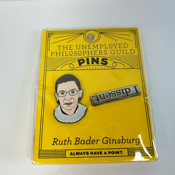 Ruth Bader Ginsburg RBG “I Dissent” Enamel Pin Set Collectible - Picture 2 of 4